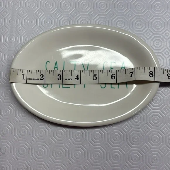 Rae Dunn Beachy Oval Melamine Plates Artisian Collection by Magenta - Set of 2 - Picture 6 of 7